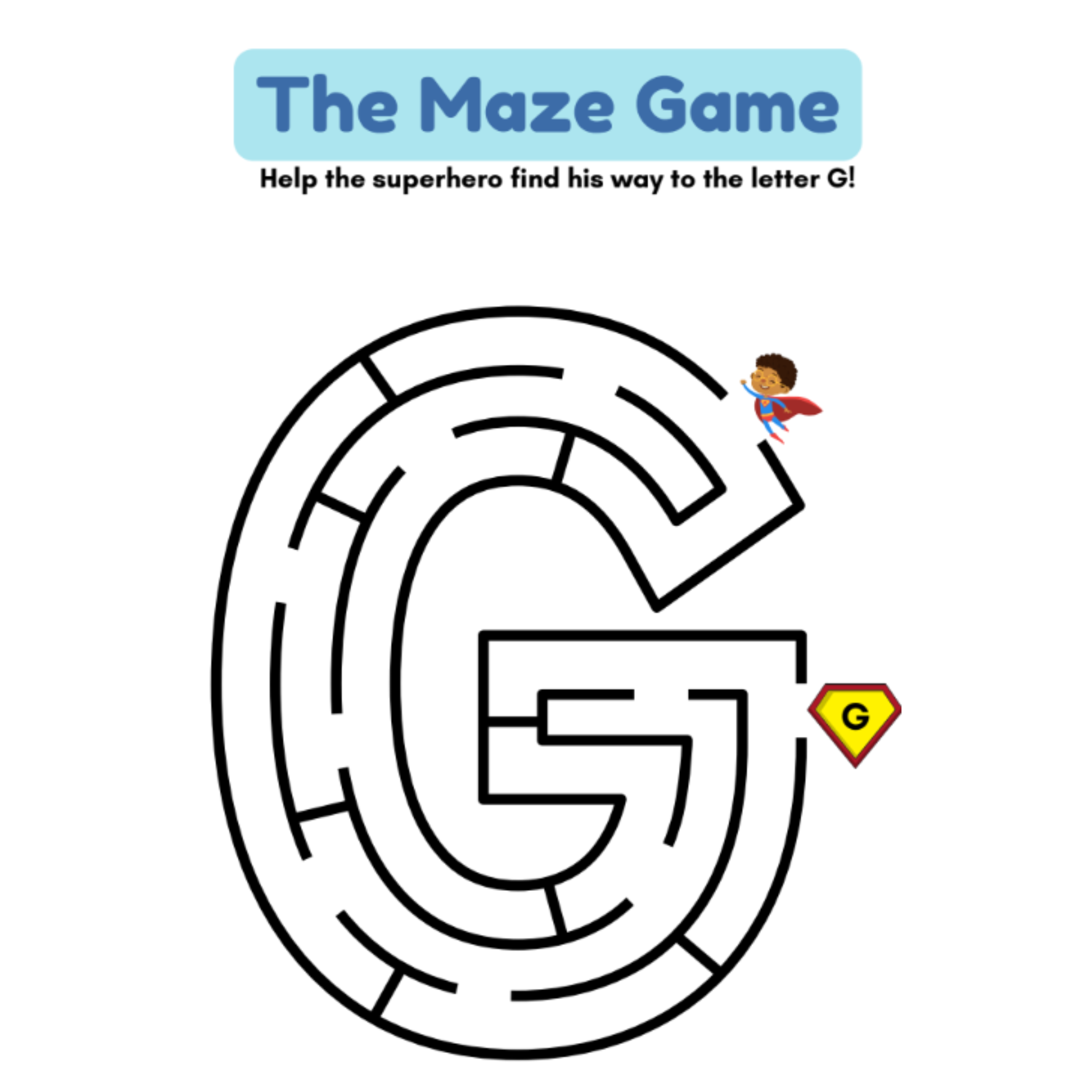 Alphabet Maze Game Worksheets