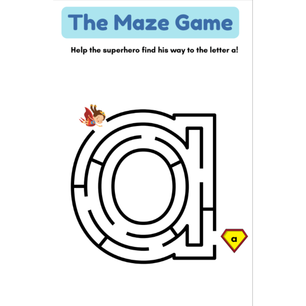 Alphabet Maze Game Worksheets