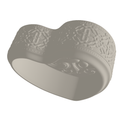 Valentine Heart Box Base 3D Print STL File
