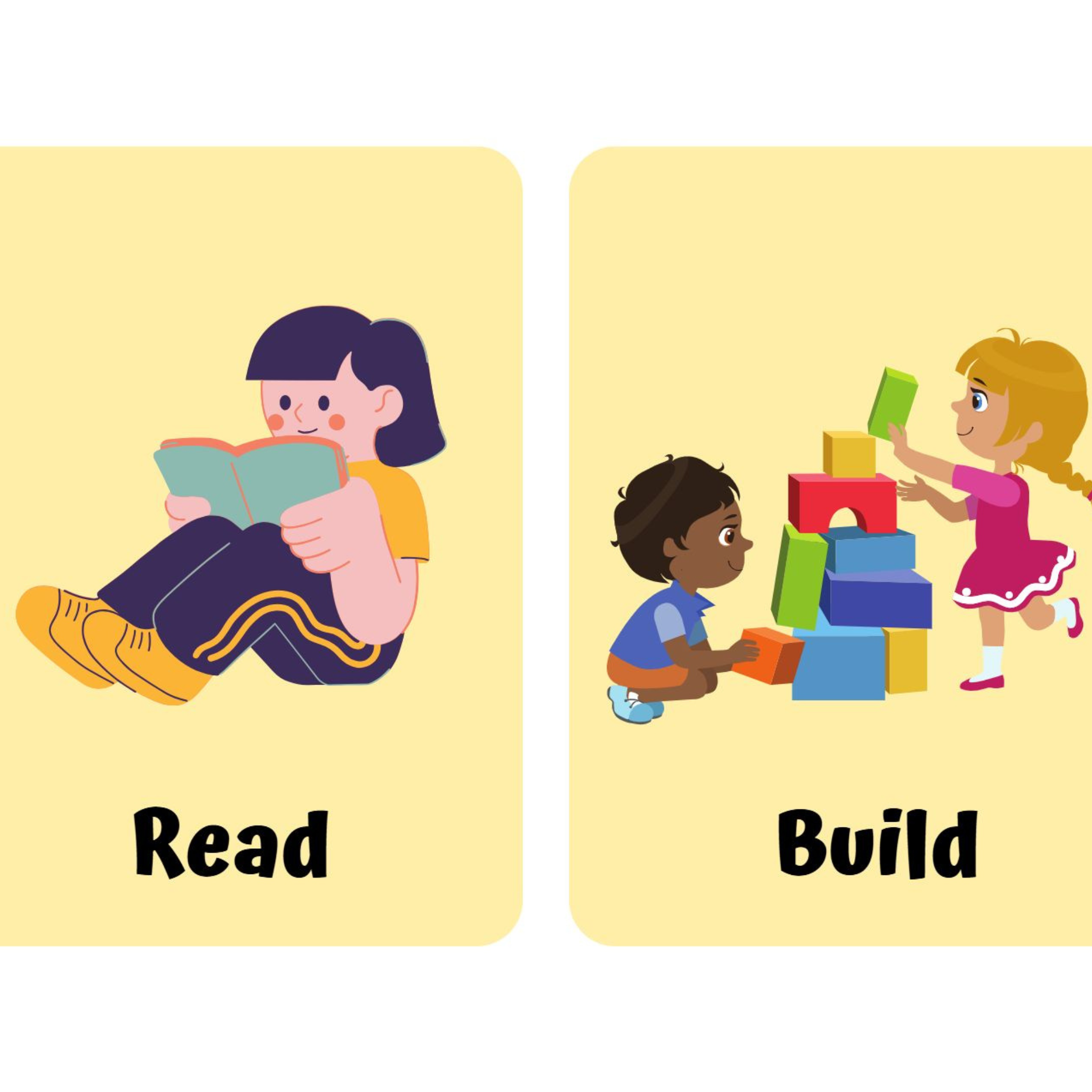 Action Verbs Flashcards for Kids