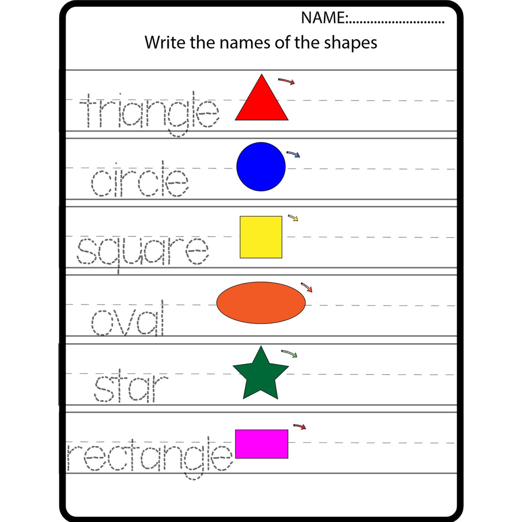 All About Shapes Worksheets