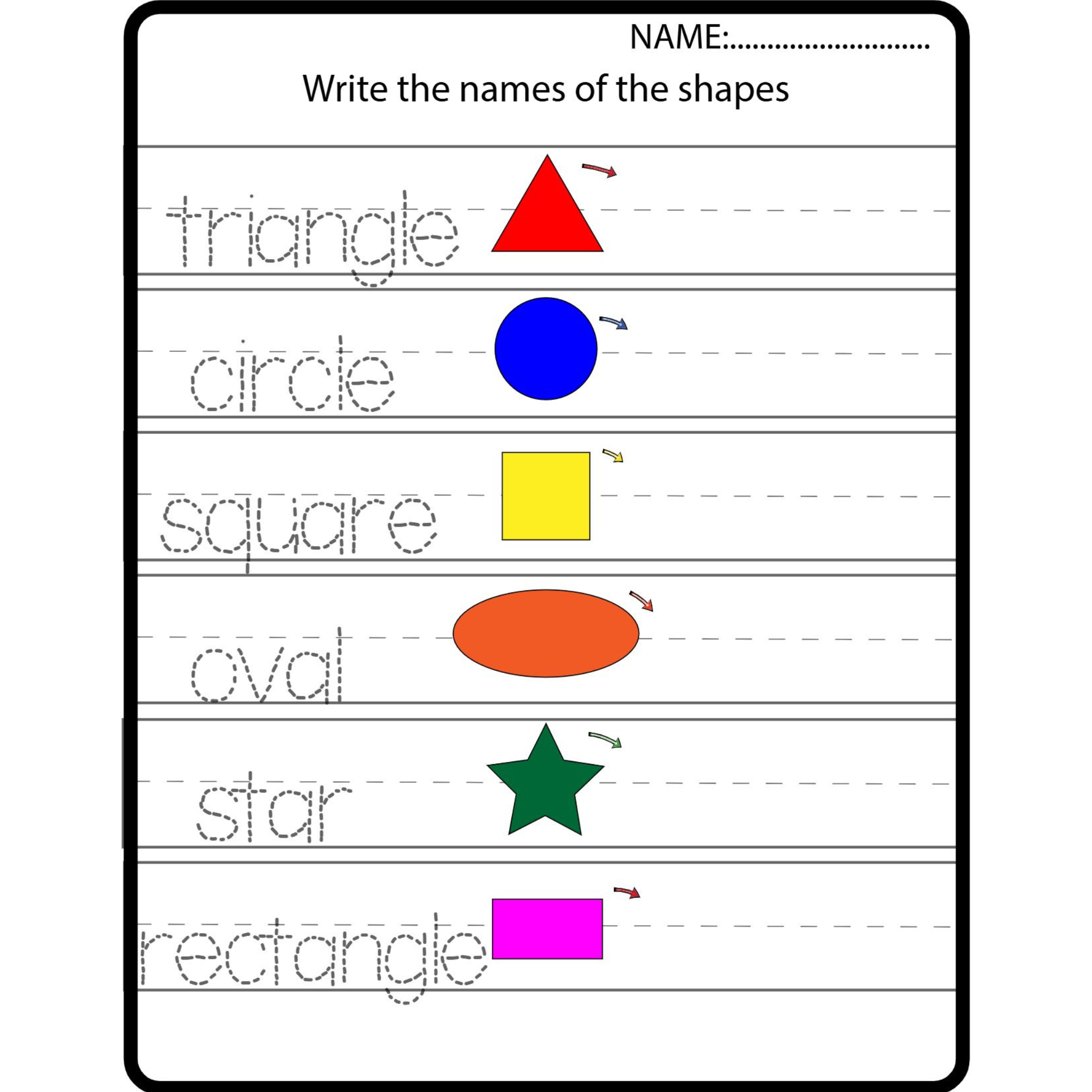 All About Shapes Worksheets