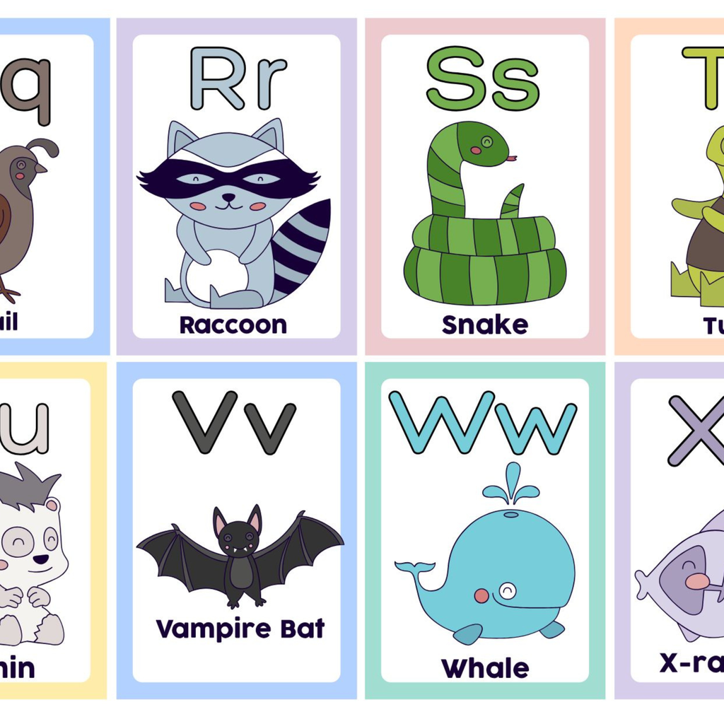 Animal Alphabet Flashcards for Kids