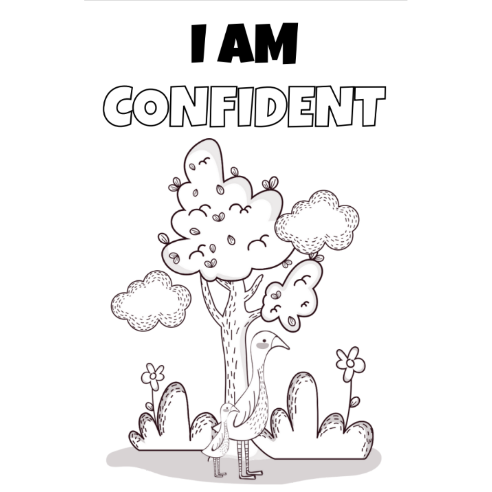 Animal Positive Affirmations Coloring Book
