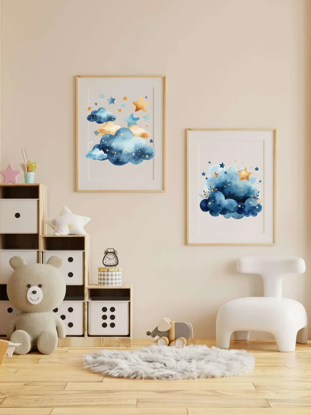 Blue Boy Baby Shower Floral Clipart