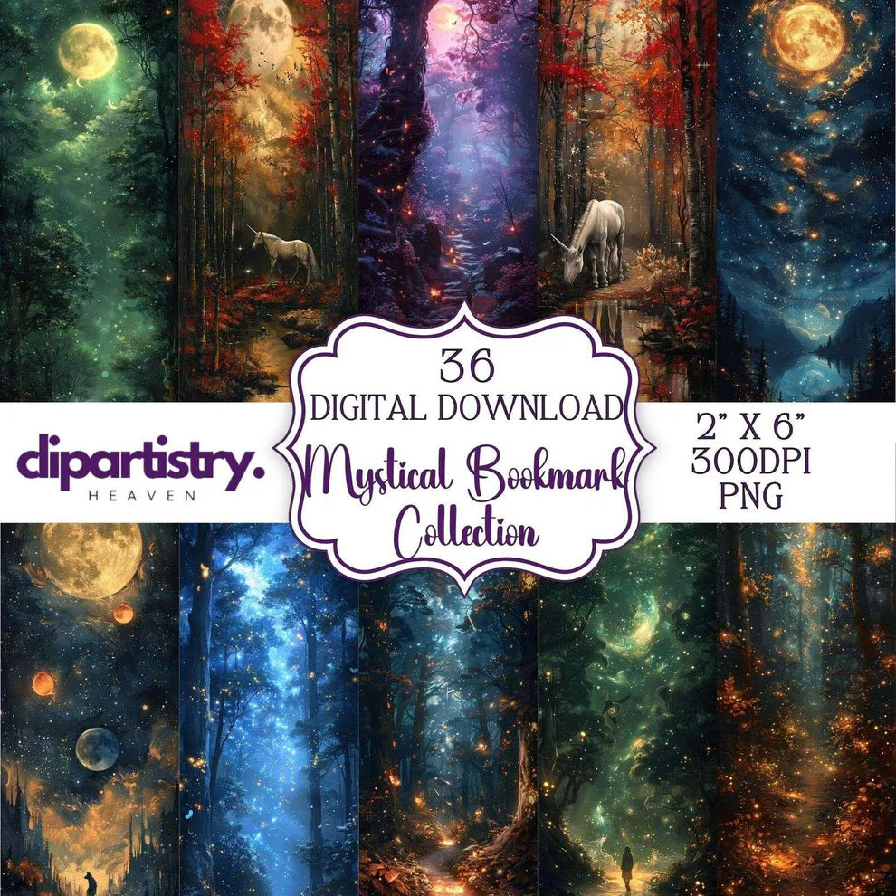 Mystical Bookmarks Junk Journal Pages