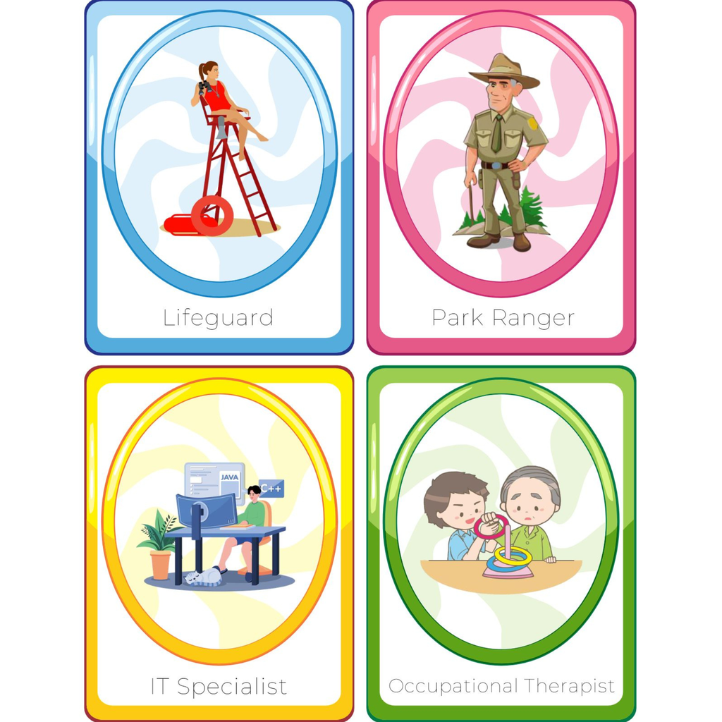 Community Helpers Professions Flashcards for Kindergarten
