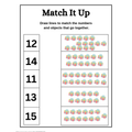 Number Matching Objects Counting Worksheet