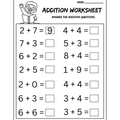 Addition Question Practice Worksheets