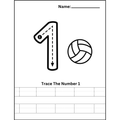 Trace the Number with Objects Worksheets