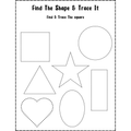 Find and Trace Shapes Worksheets