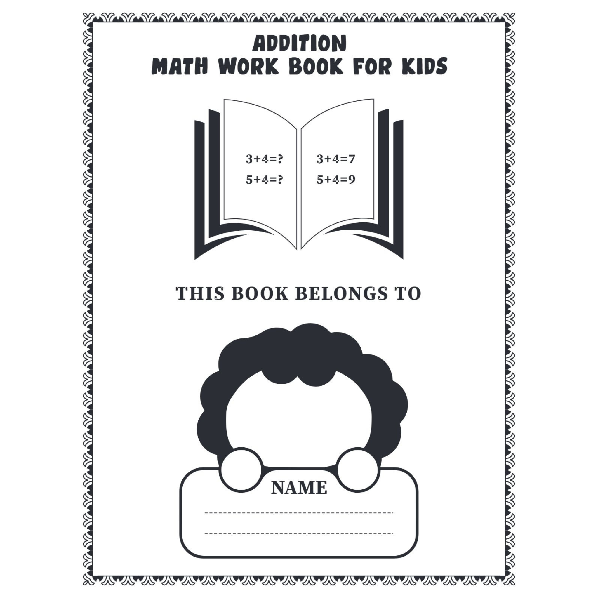 Addition Math Workbook for Kids