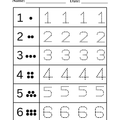 Numbers 1 18 Tracing Practice