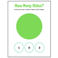 Colorful How Many Sides Worksheets