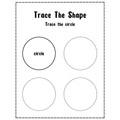 Trace the Shape Practice Worksheets