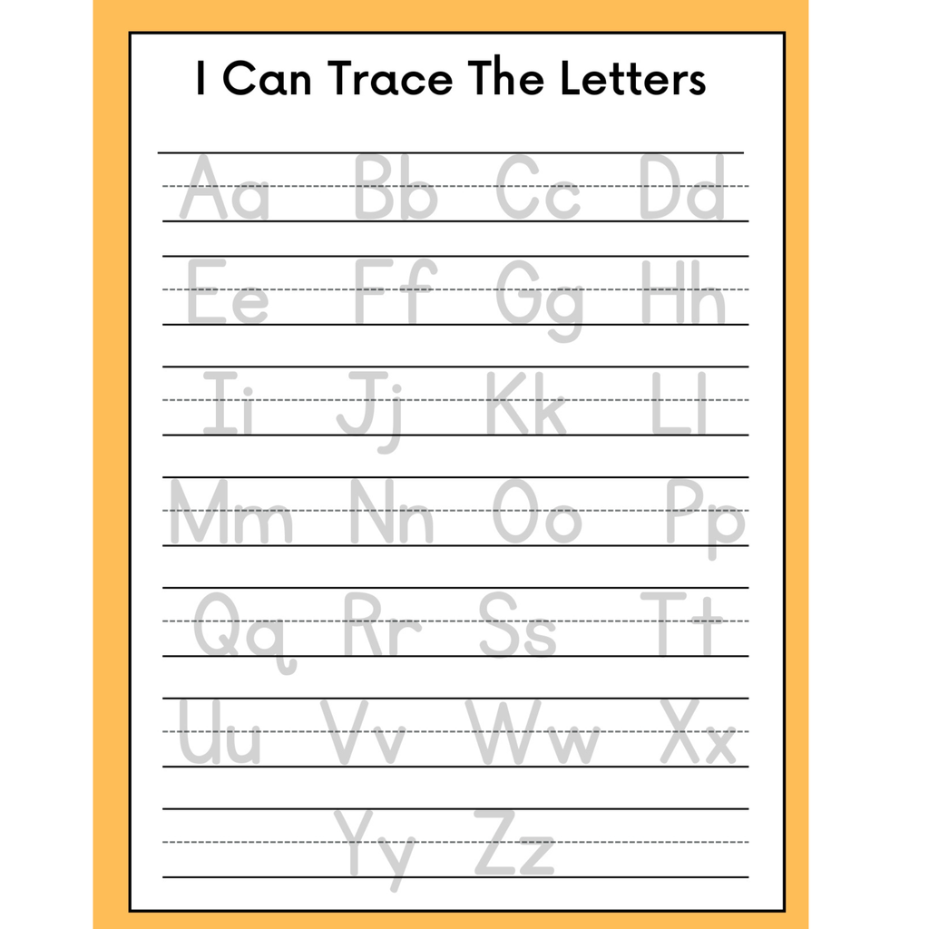 Alphabet Word Tracing Practice Worksheets