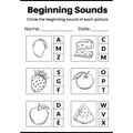 Beginning Sounds Circle the Letter Worksheets