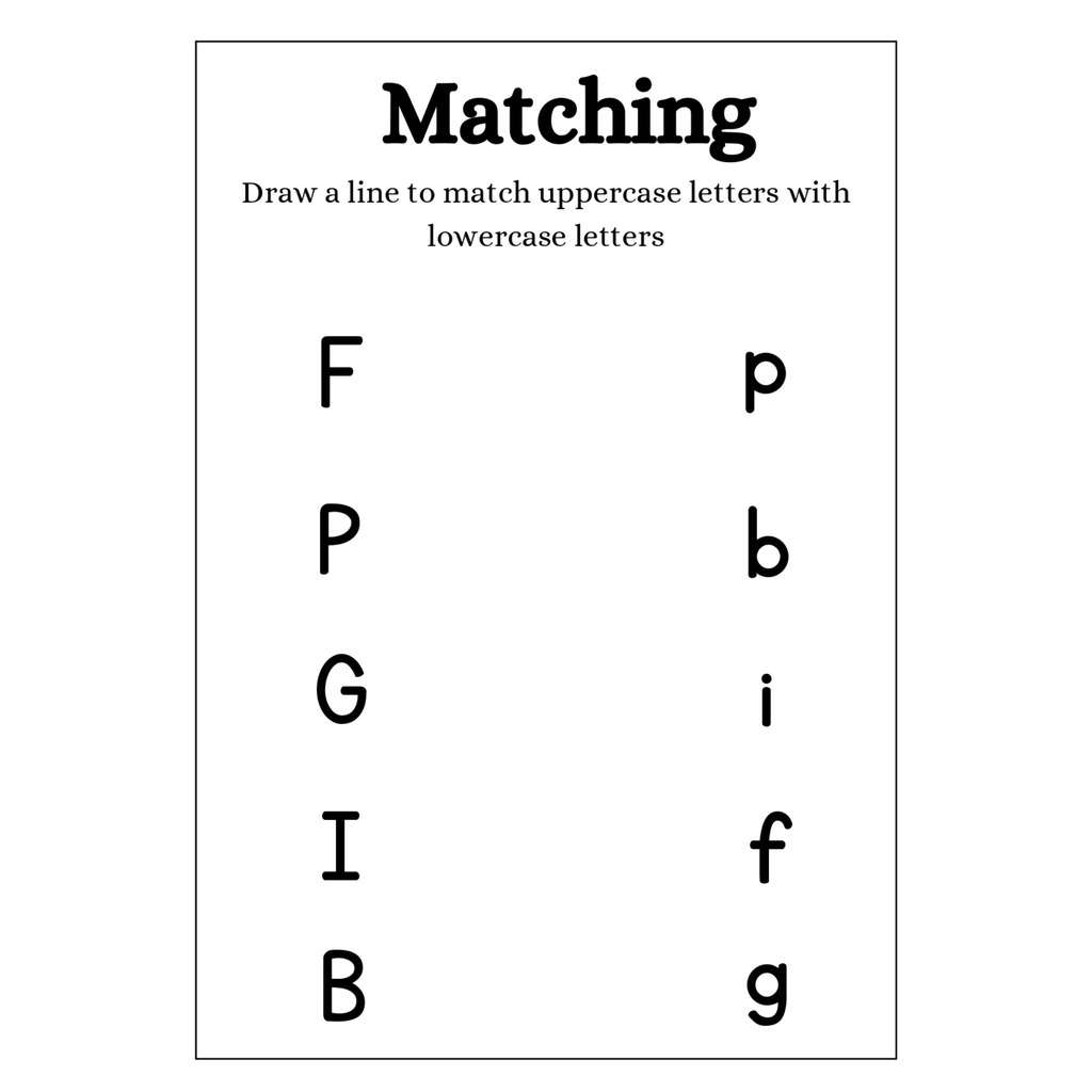 Alphabet Letter Picture Matching Worksheets