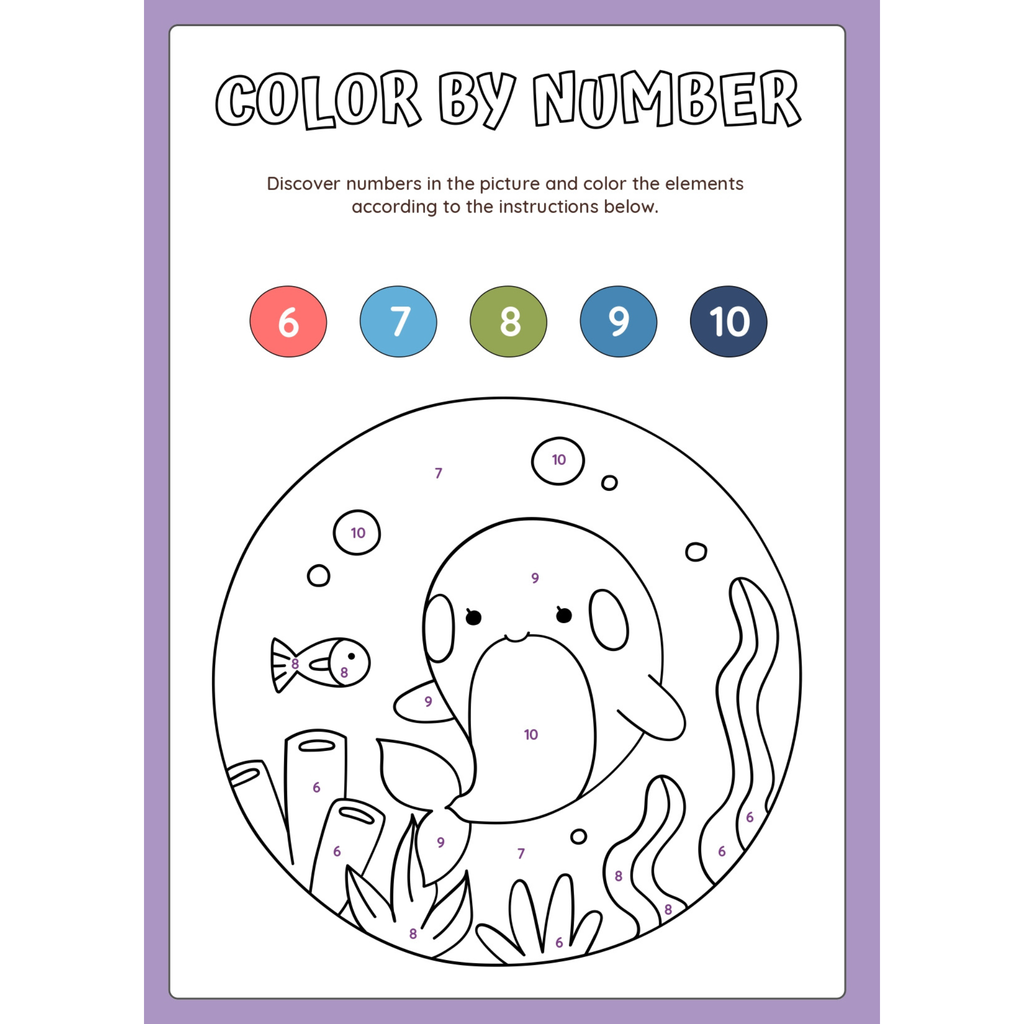 Color by Number Activity Worksheets