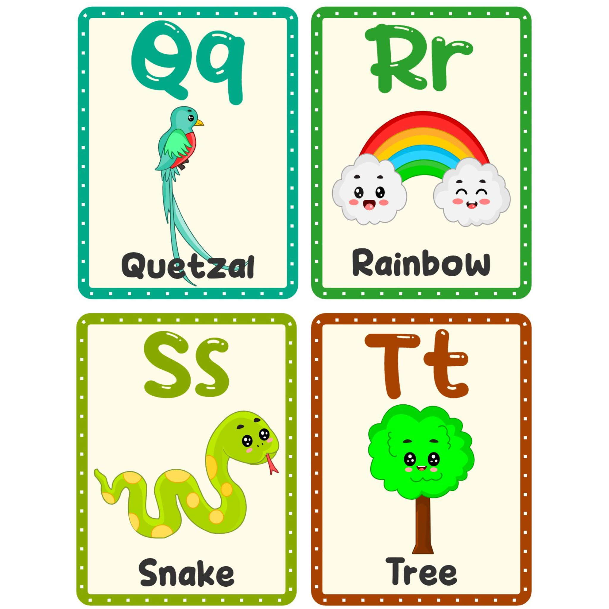 Cute Alphabet Flashcards for Kids