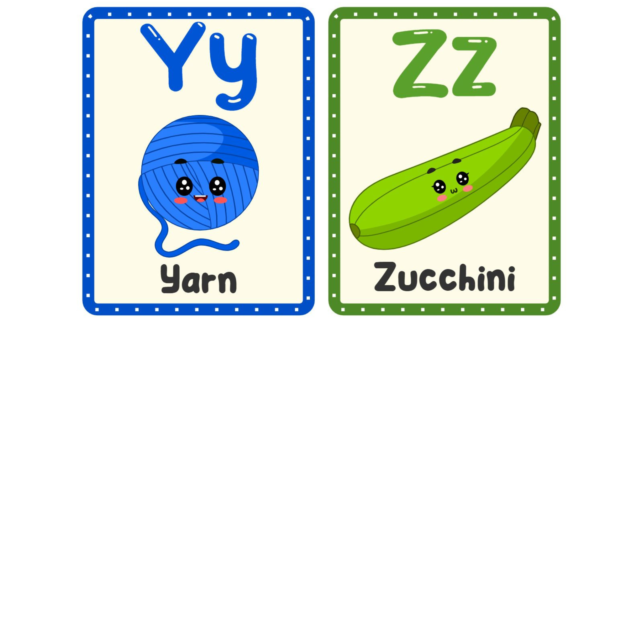 Cute Alphabet Flashcards for Kids