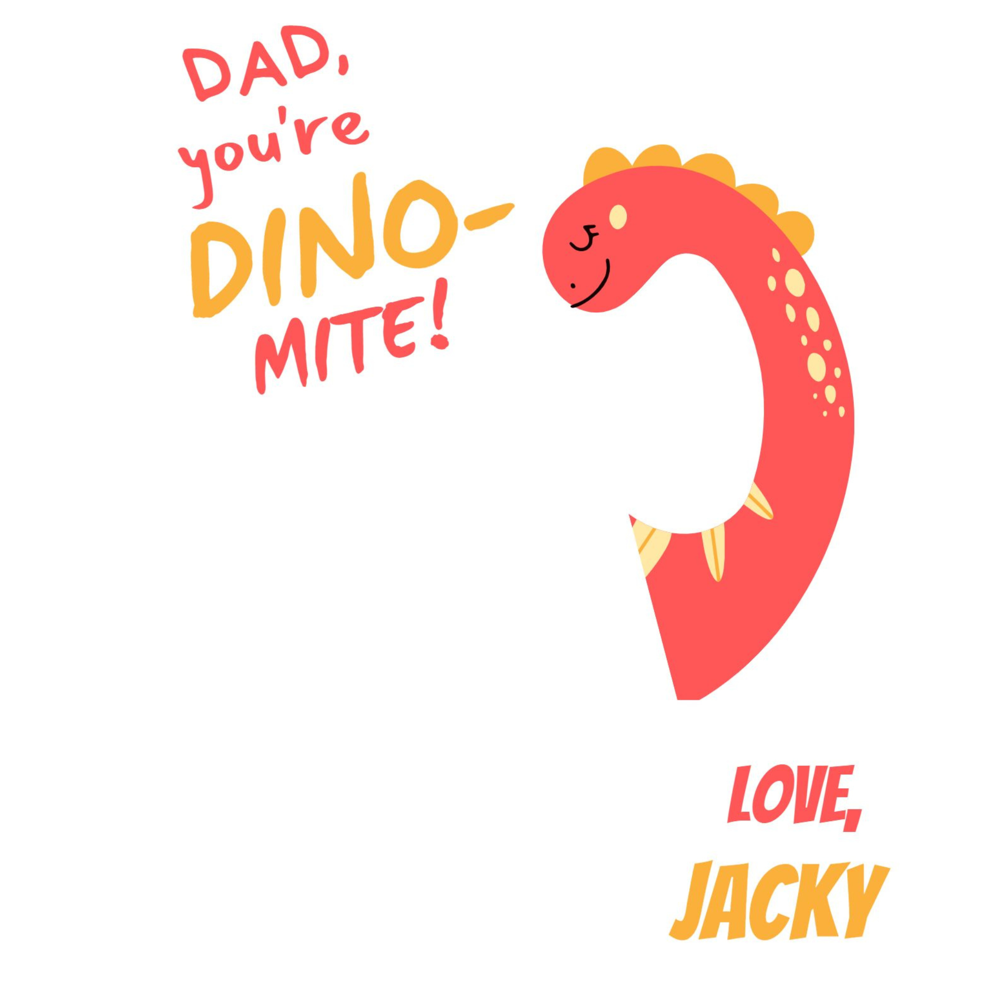 Father's Day Dinosaur Pun Card