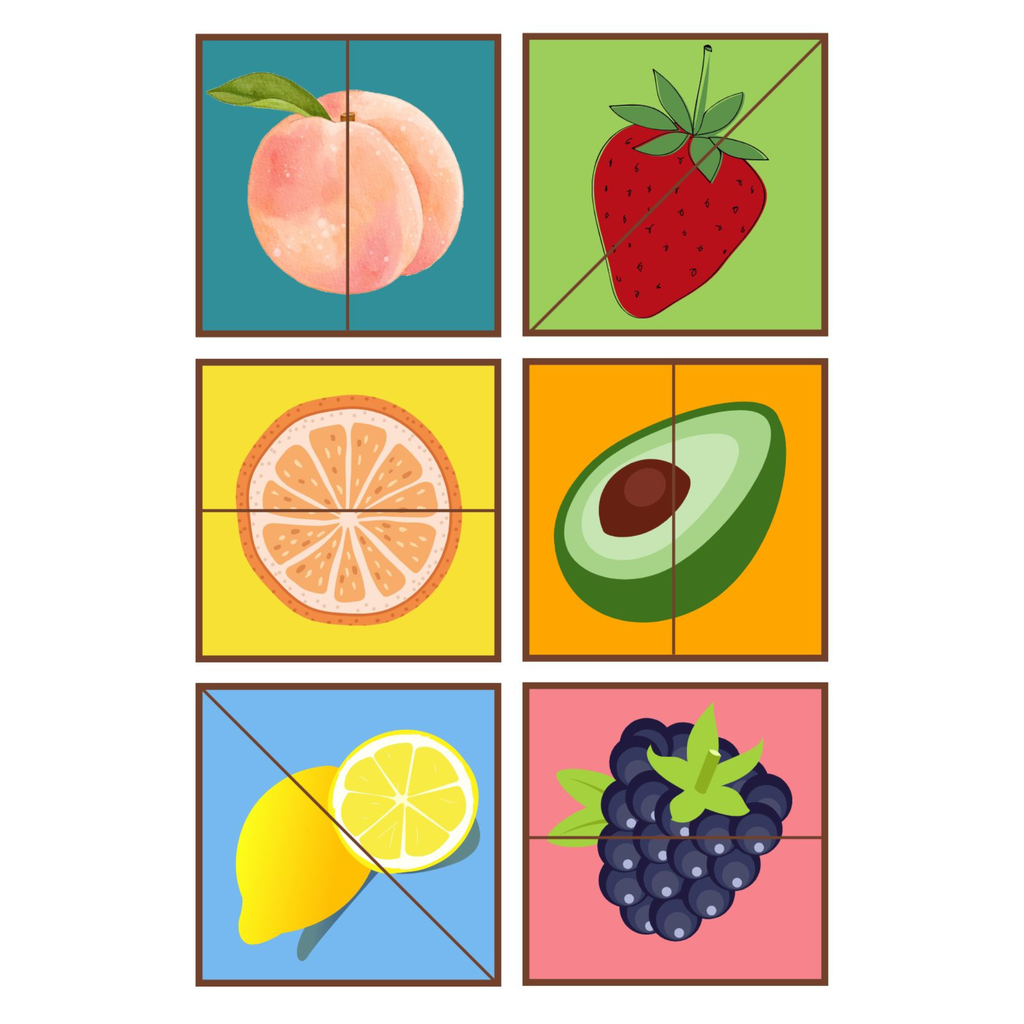 Fruit and Alphabet Puzzle Game