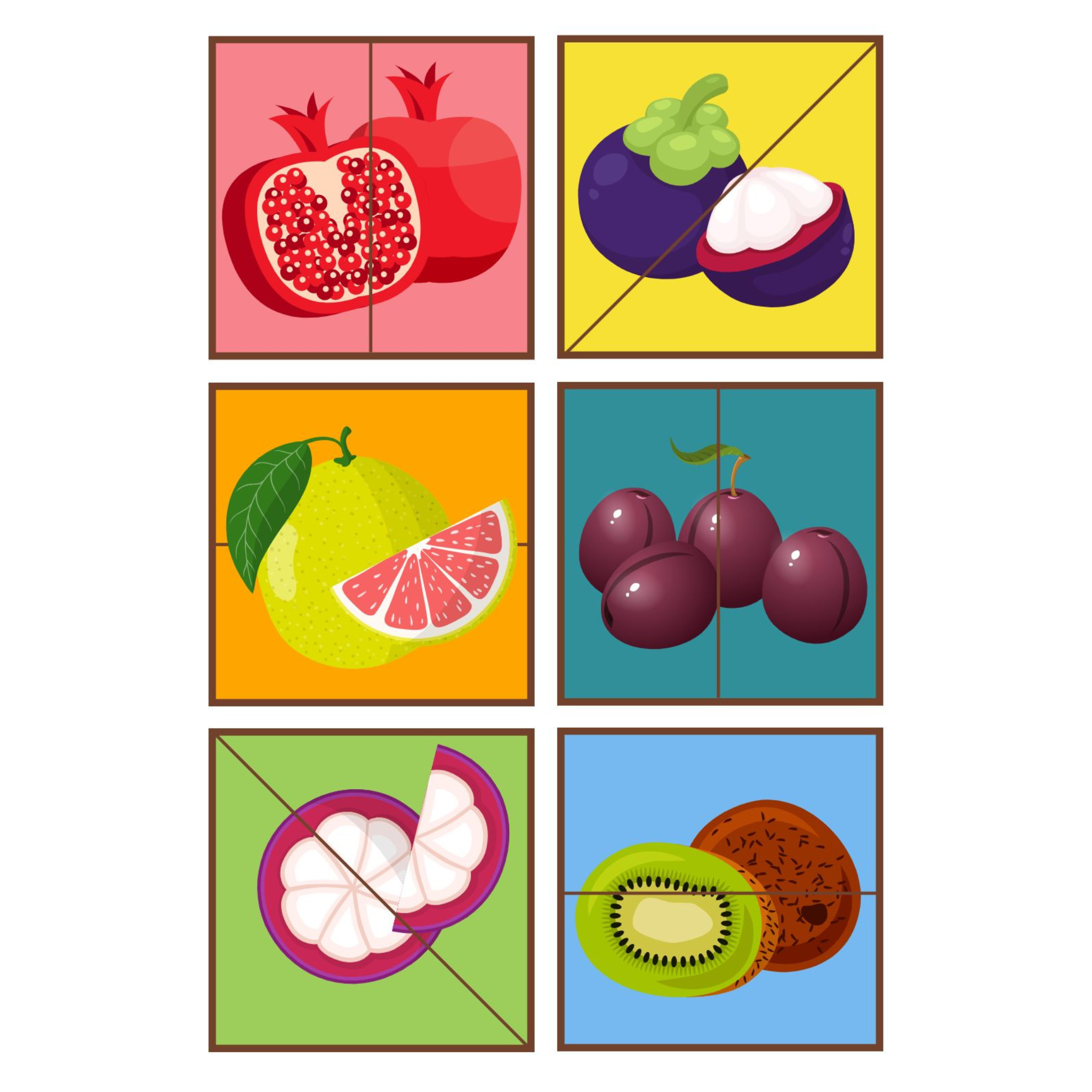 Fruit and Alphabet Puzzle Game