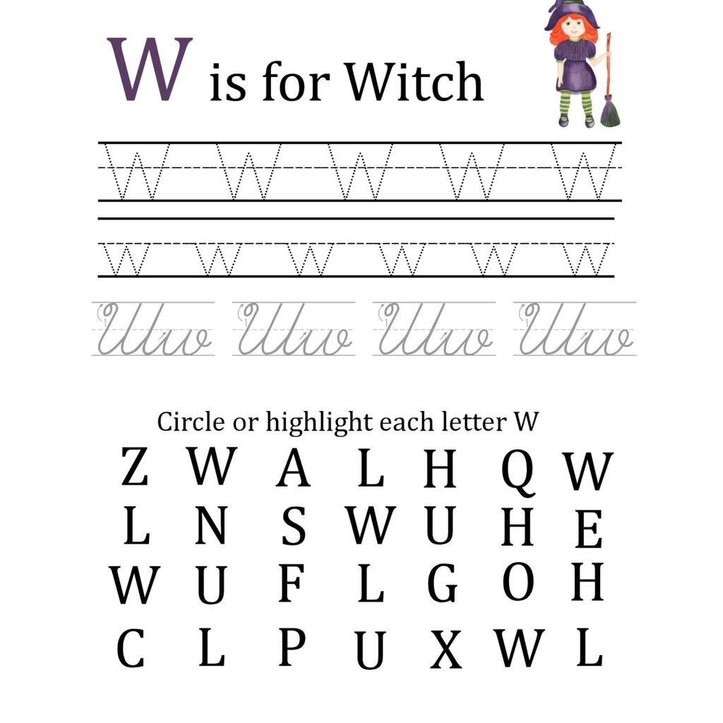Halloween Letter Tracing and Vocabulary Busy Binder