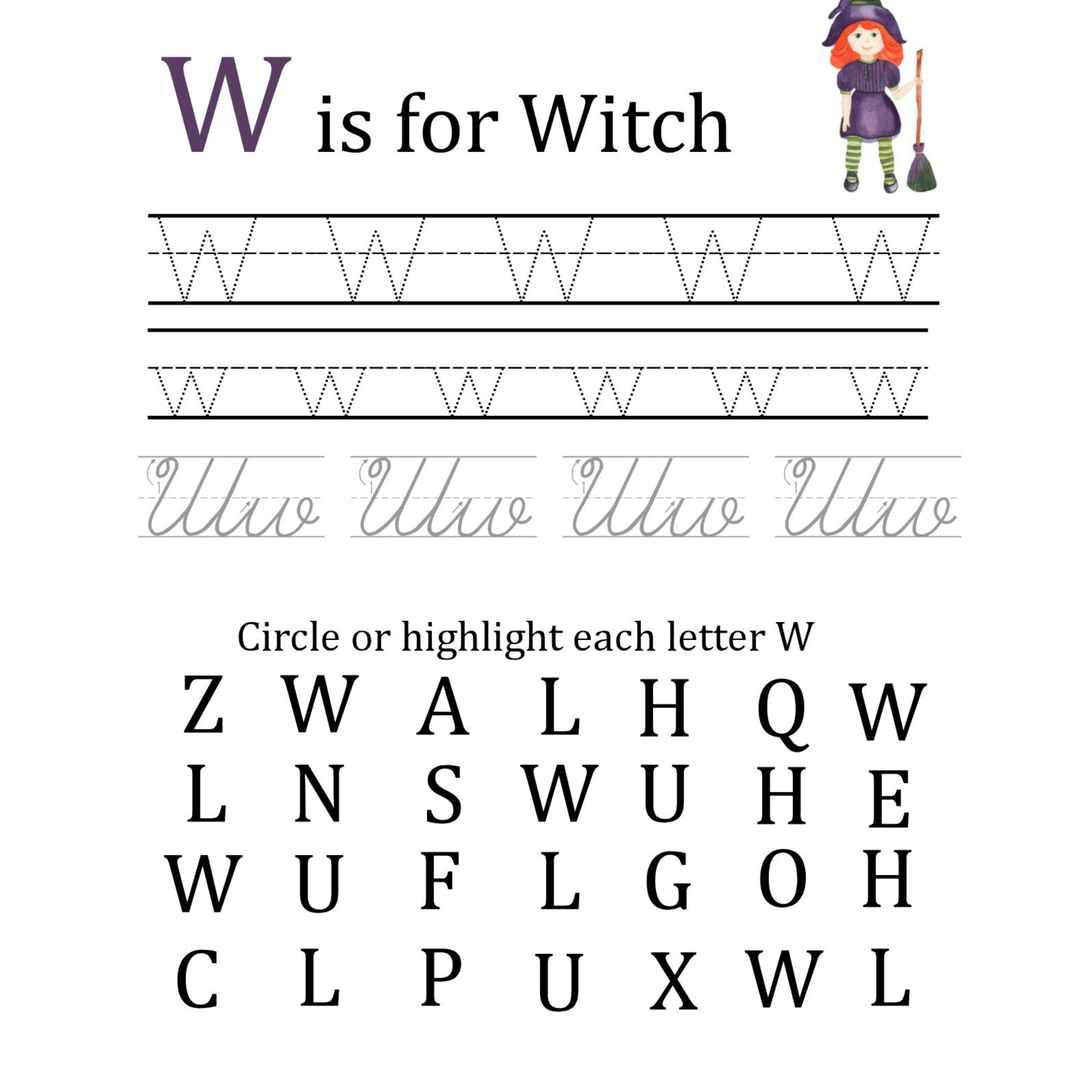 Halloween Letter Tracing and Vocabulary Busy Binder