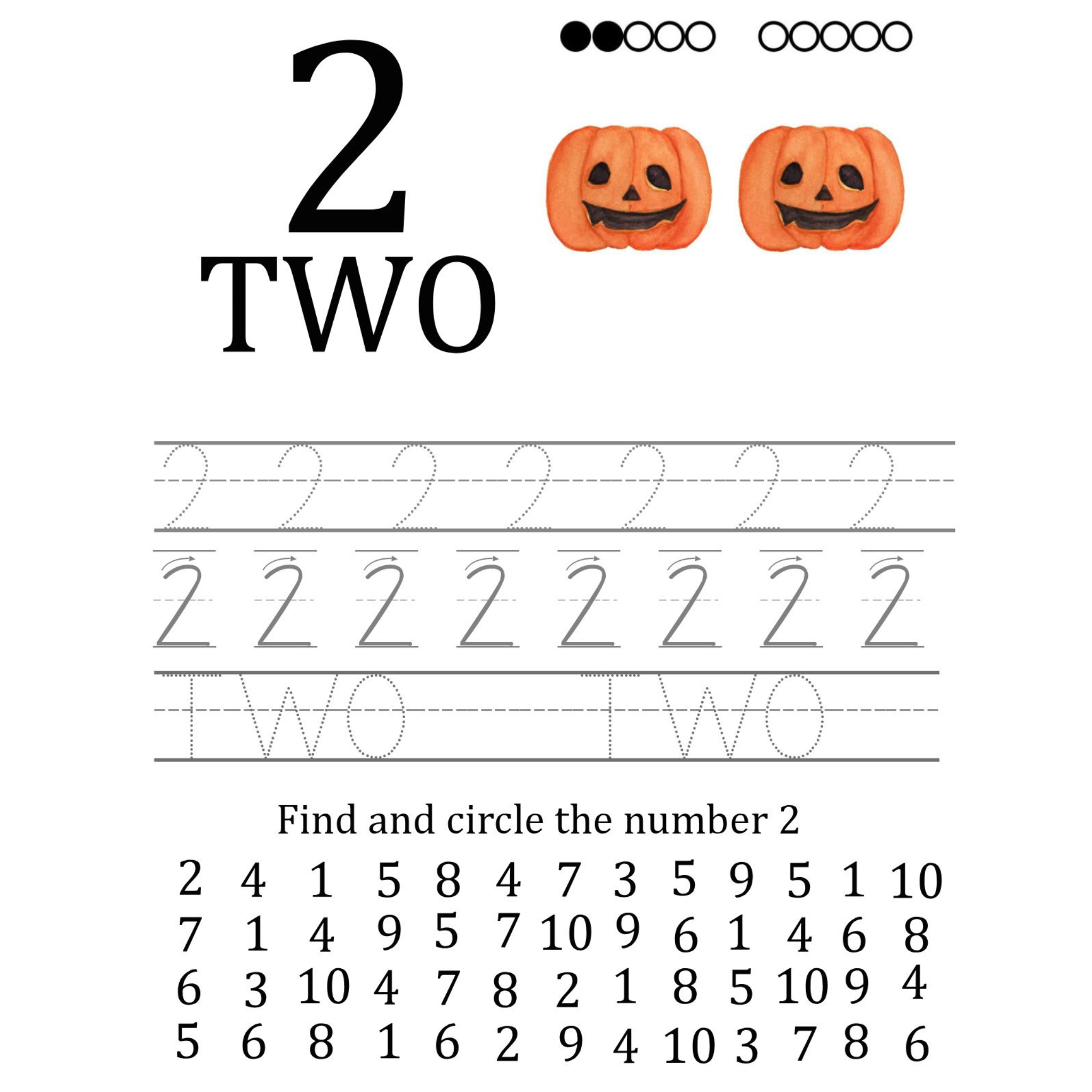 Halloween Number Tracing and Counting Busy Binder