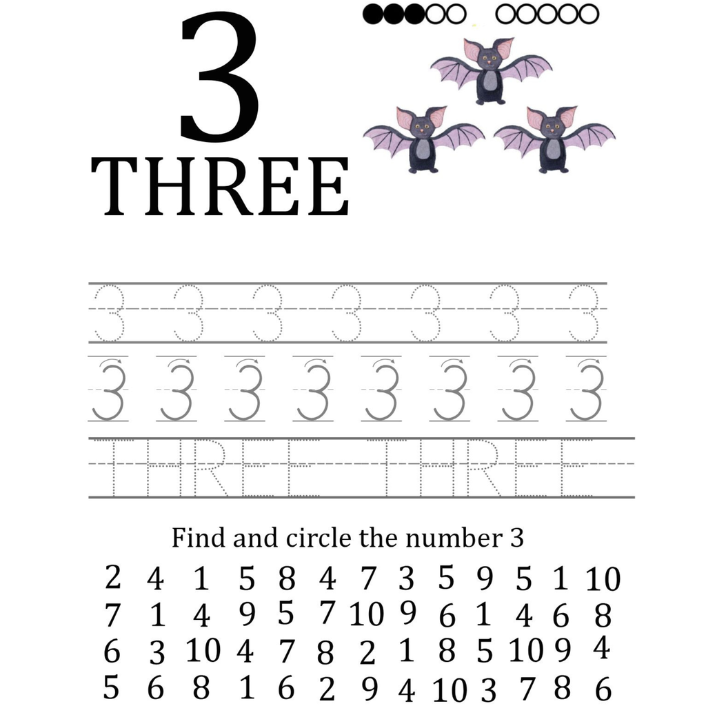 Halloween Number Tracing and Counting Busy Binder