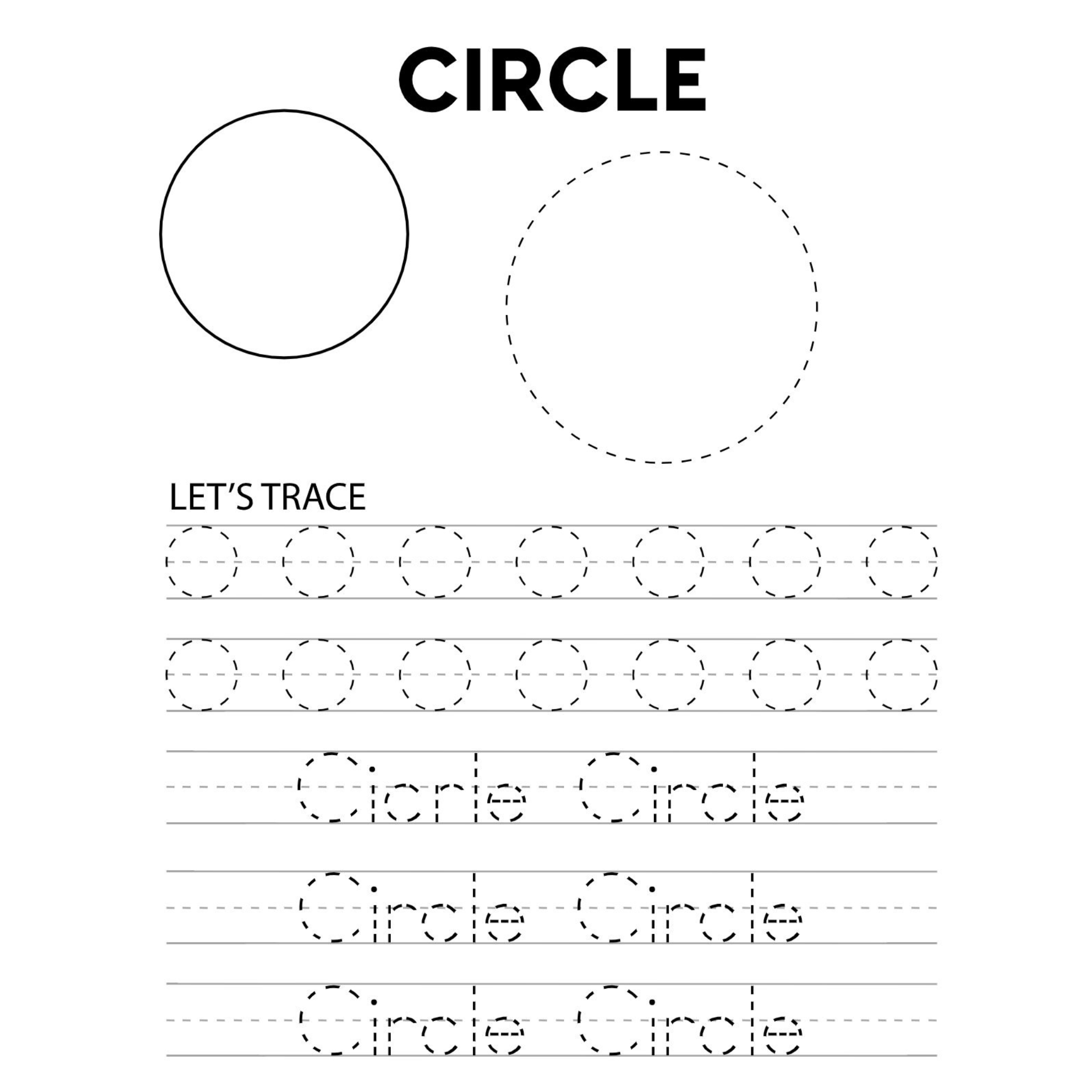 Handwriting and Shape Tracing Practice