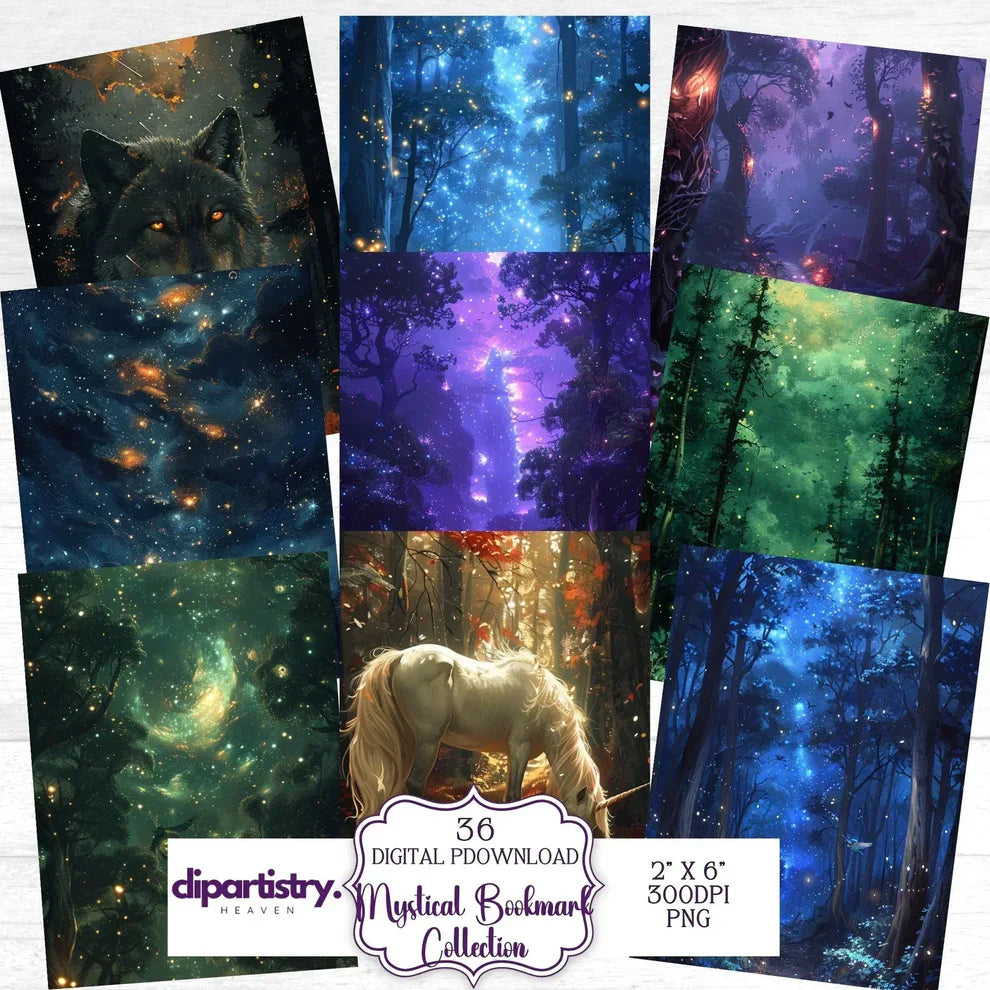 Mystical Bookmarks Junk Journal Pages