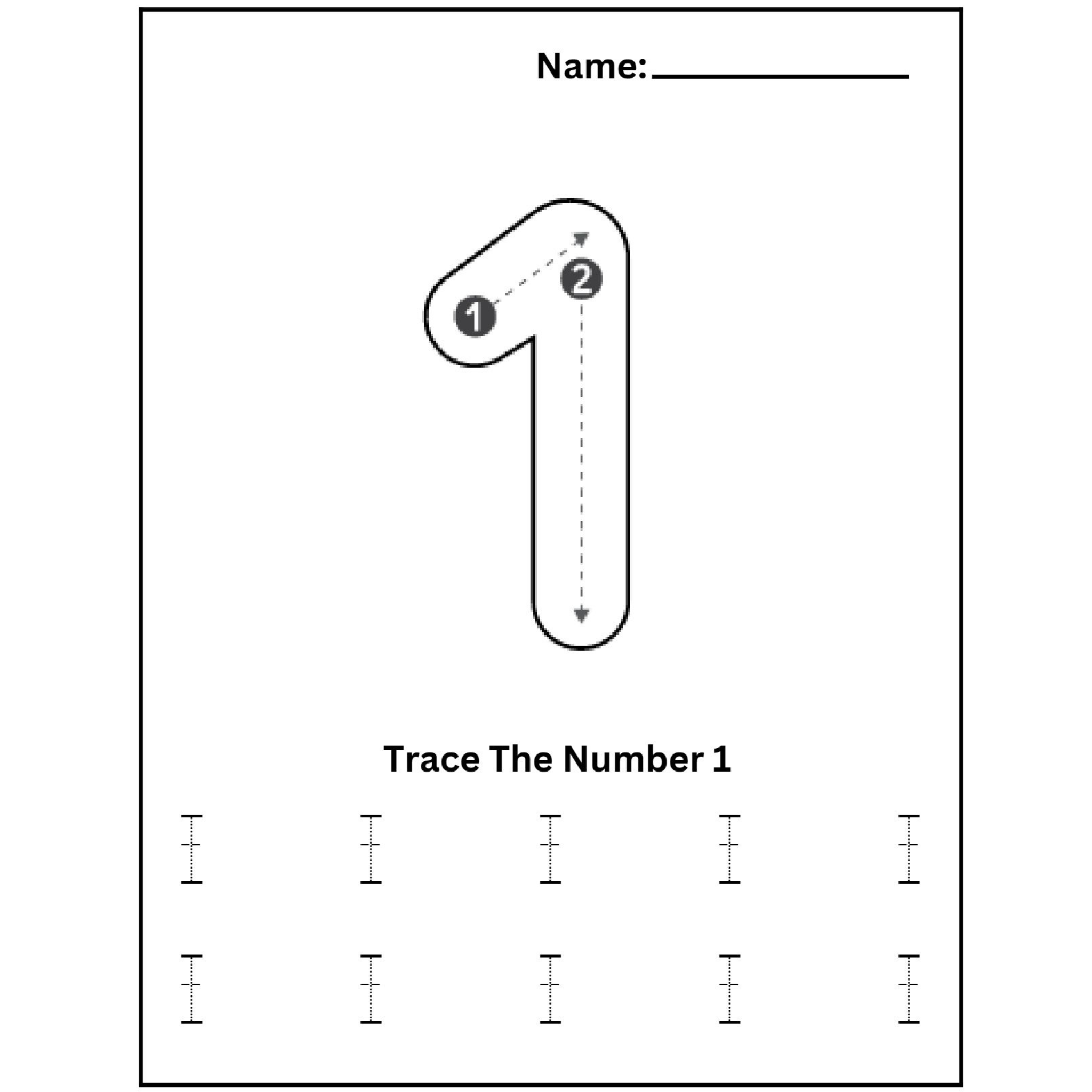 Number Tracing and Coloring Book