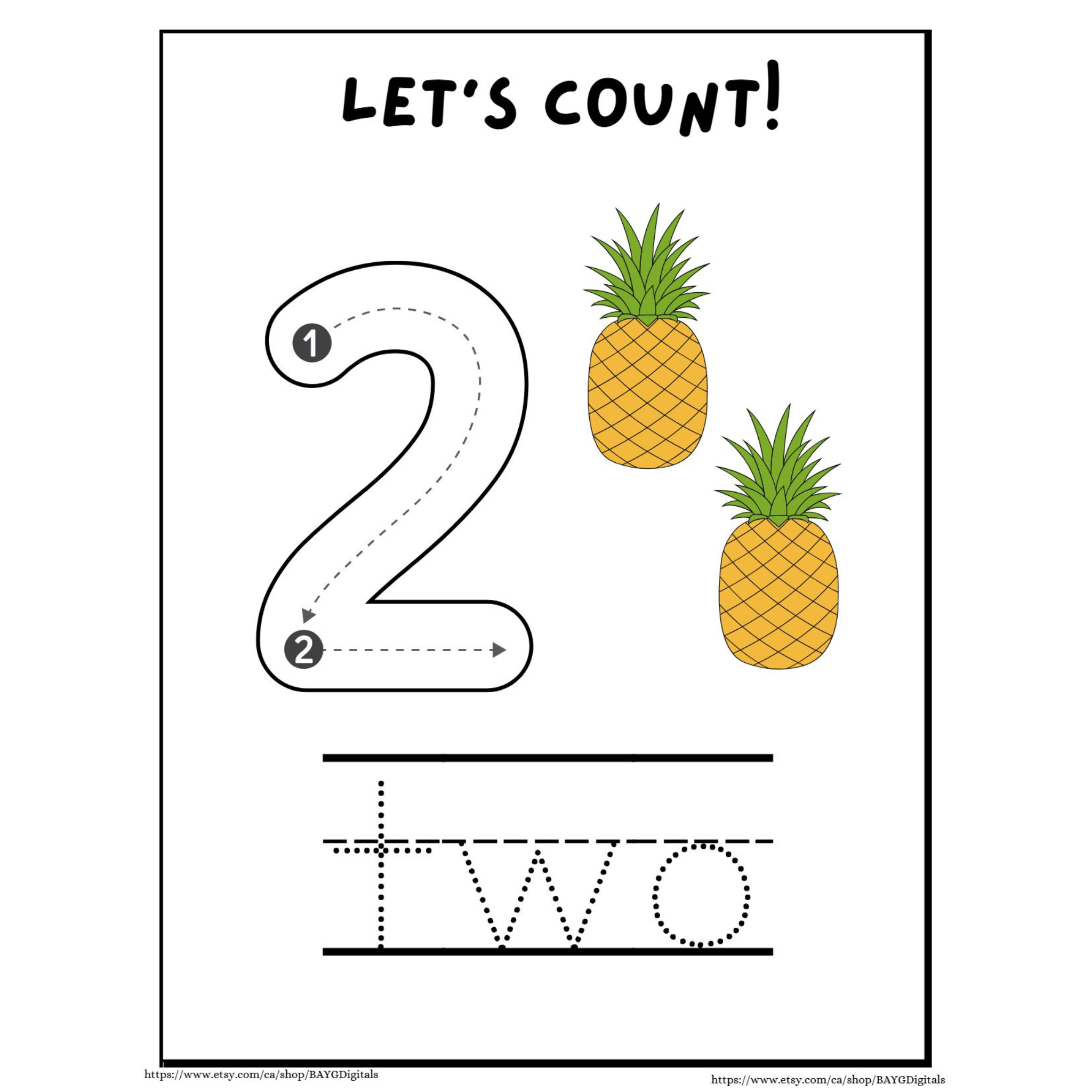 Let?? Count Number Tracing Worksheets