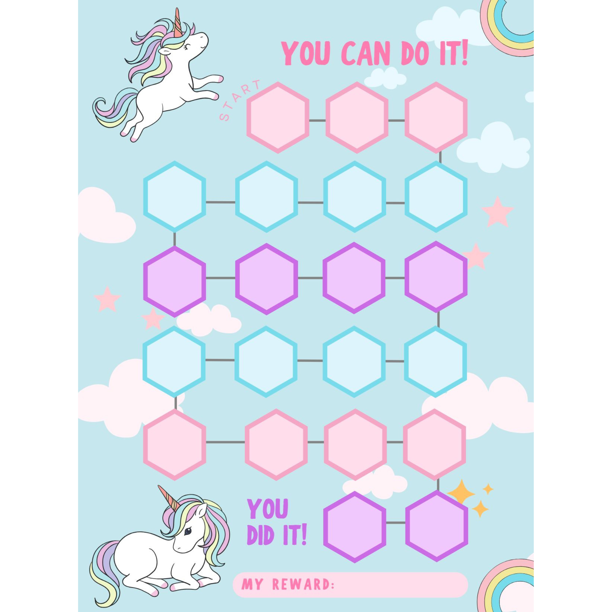 Unicorn Reward Chart Printable