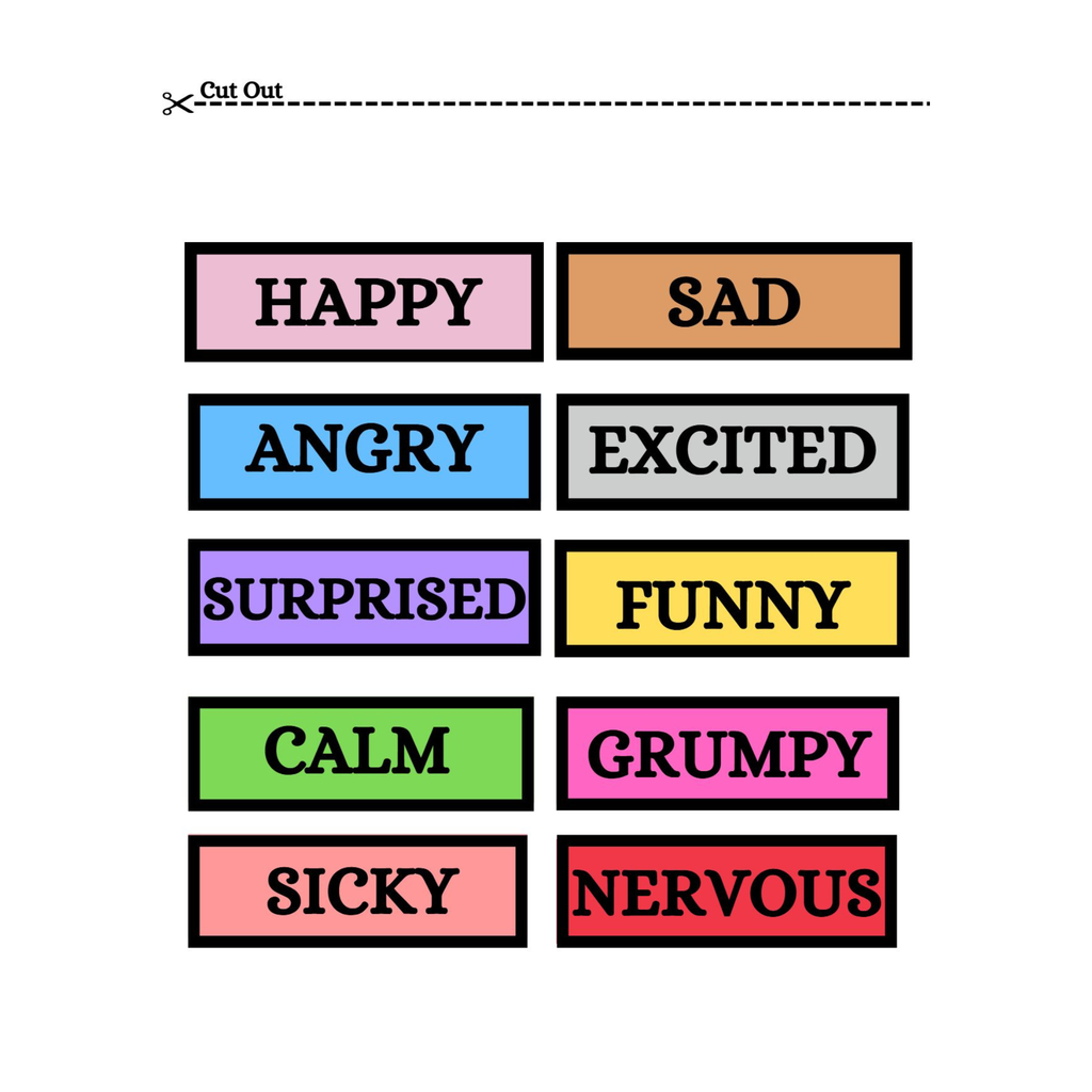 Girls Emotions Activity Flashcards