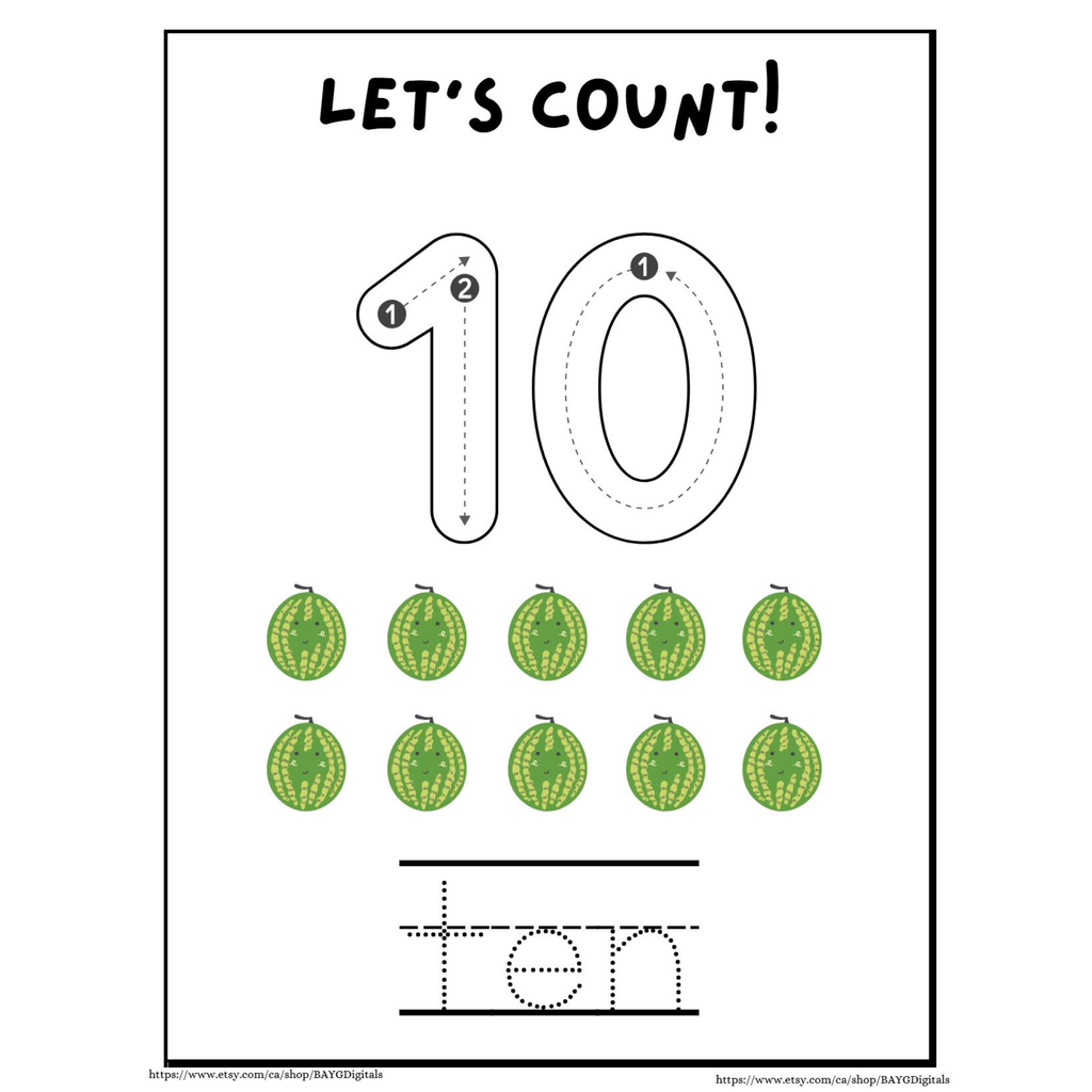 Let?? Count Number Tracing Worksheets