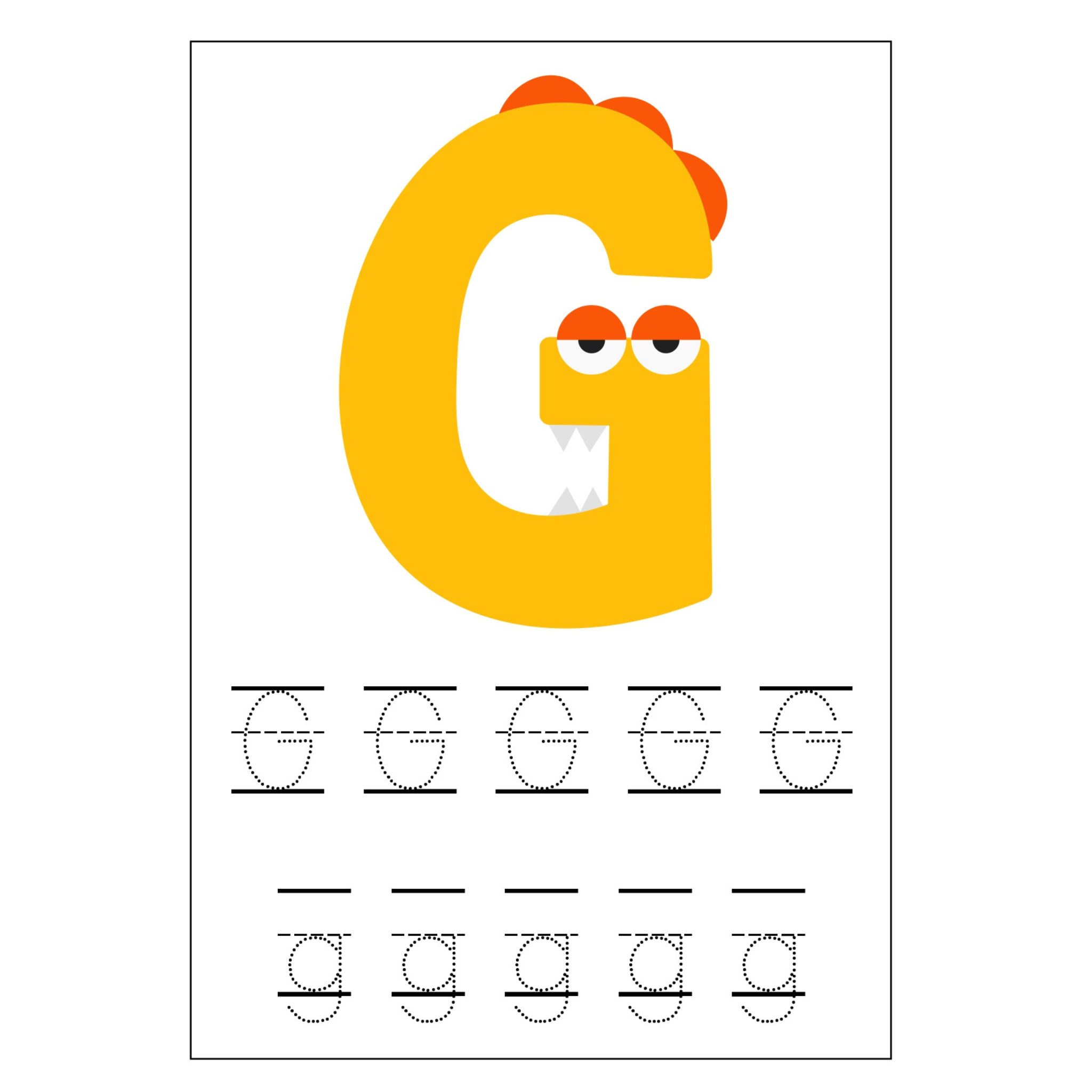 Monster Alphabet Letter Tracing Worksheets