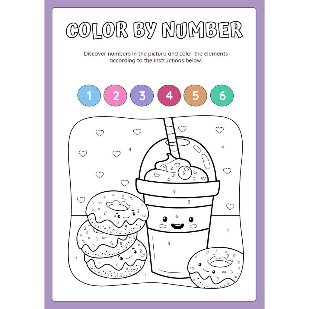 Color by Number Activity Worksheets