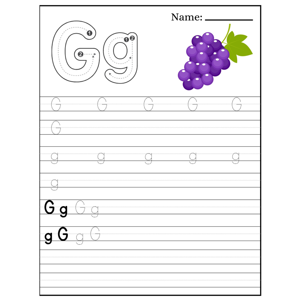 Alphabet Handwriting Tracing Practice Worksheets