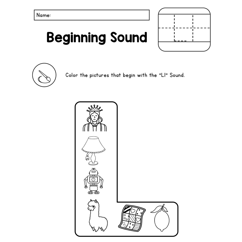 Beginning Sounds Alphabet Coloring Worksheets