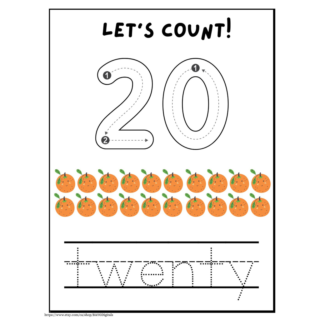 Let?? Count Number Tracing Worksheets
