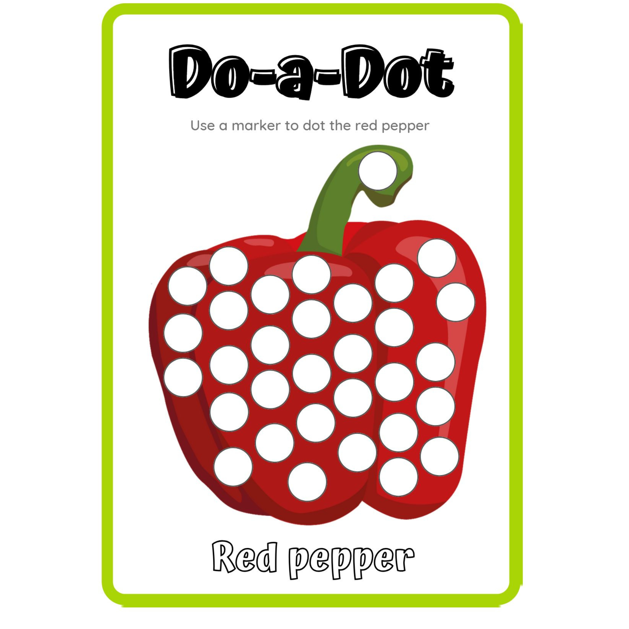 Do a Dot Fruits Vegetables Letters Worksheets