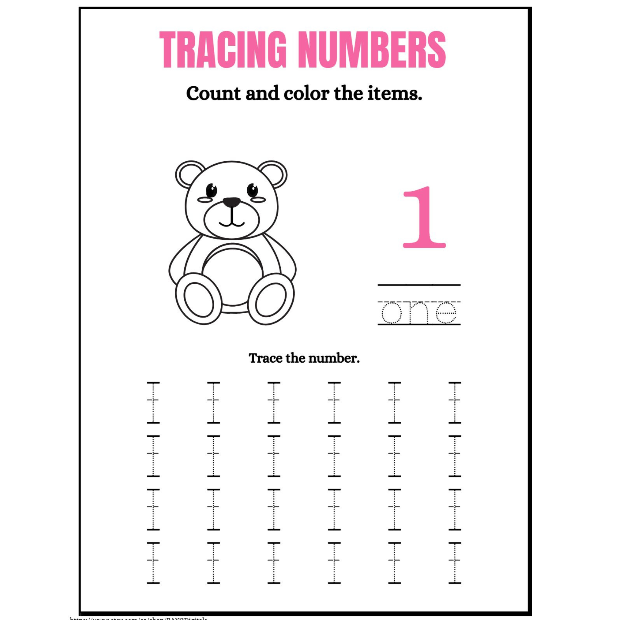 Let?? Count Number Tracing Worksheets