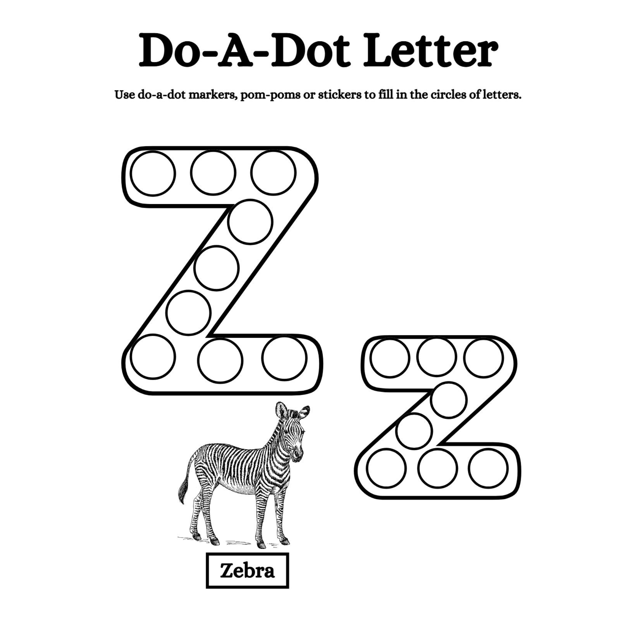 Alphabet Do a Dot Letters Worksheets