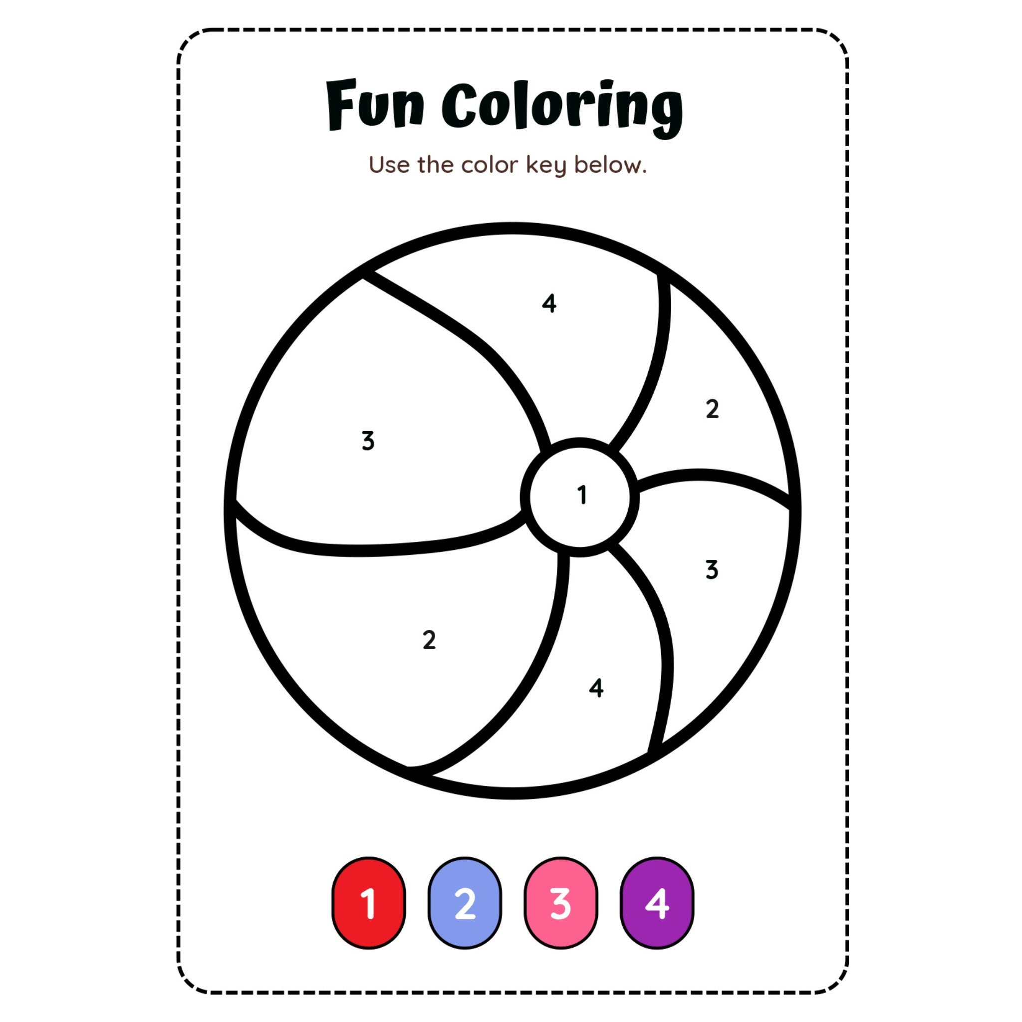 Fun Coloring by Number Worksheets