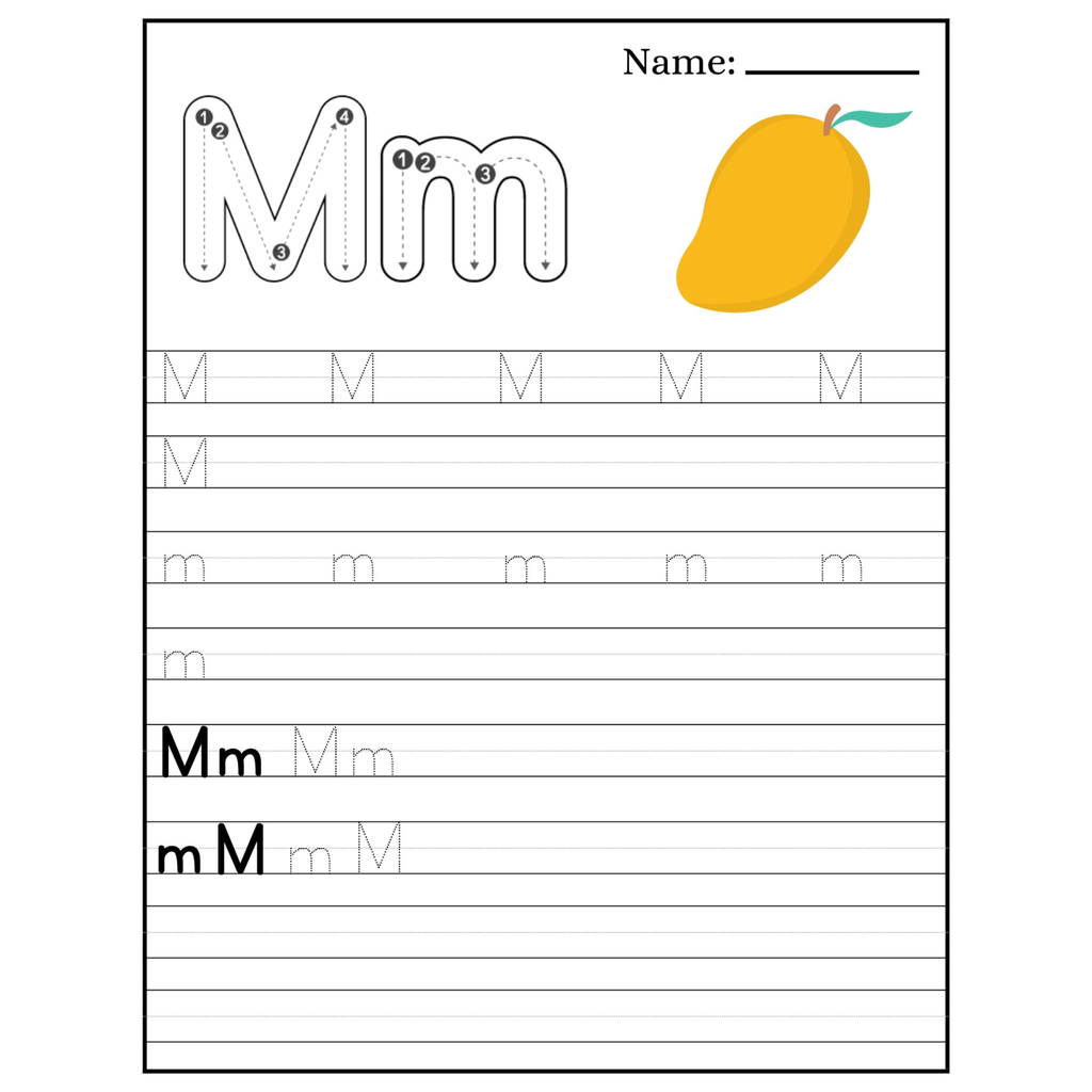 Alphabet Handwriting Tracing Practice Worksheets