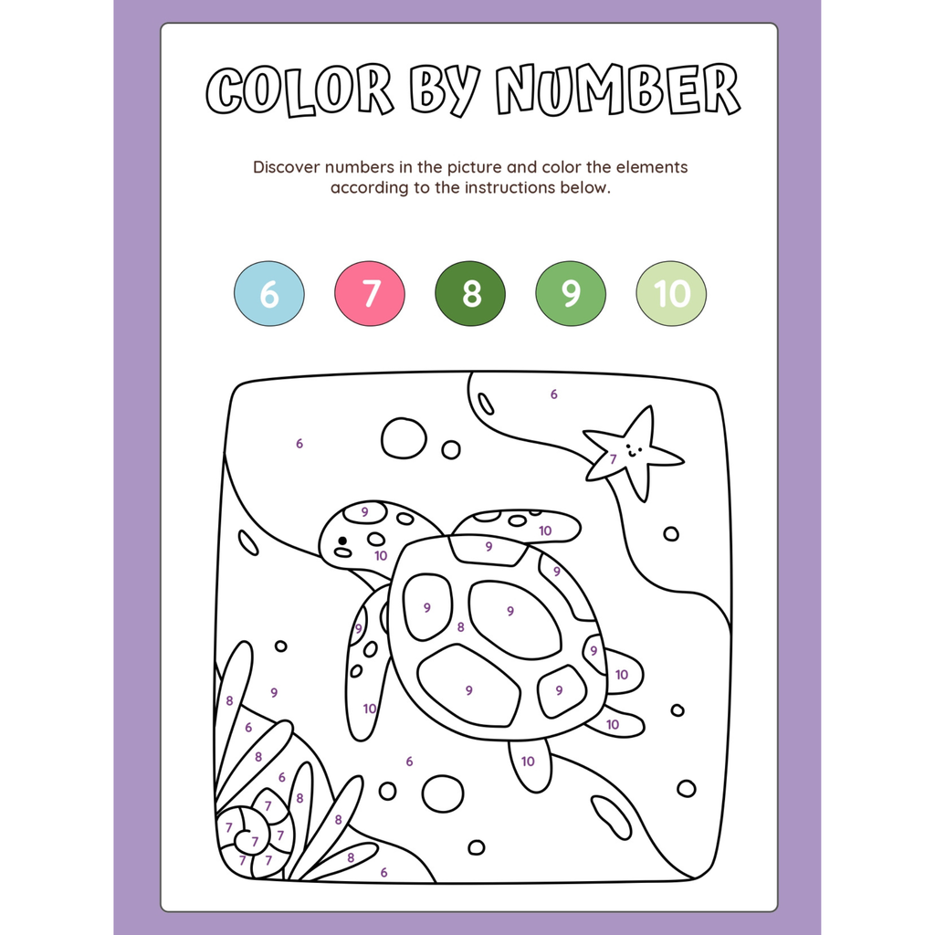 Color by Number Activity Worksheets